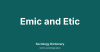 Emic and Etic