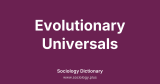 Evolutionary Universals