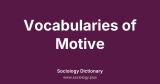 Vocabularies of Motive